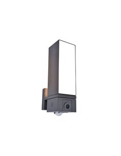Aplique LED inteligente con cámara de seguridad Full HD CUBA con micro, altavoz y sensor de movimiento muy potente -LUTEC Connec