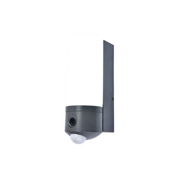 Aplique tubular LED para exterior POLLUX con cámara de seguridad, audio y detección de 180º antracita -LUTEC Connect-