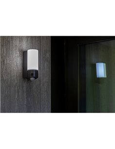 Aplique tubular LED para exterior POLLUX con cámara de seguridad, audio y detección de 180º antracita -LUTEC Connect- 2