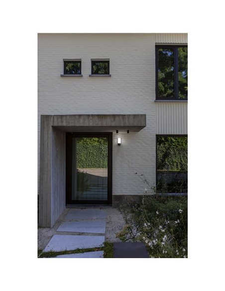 Applique d'extérieur tubulaire LED POLLUX avec caméra de sécurité, audio et détection 180º anthracite -LUTEC Connect-