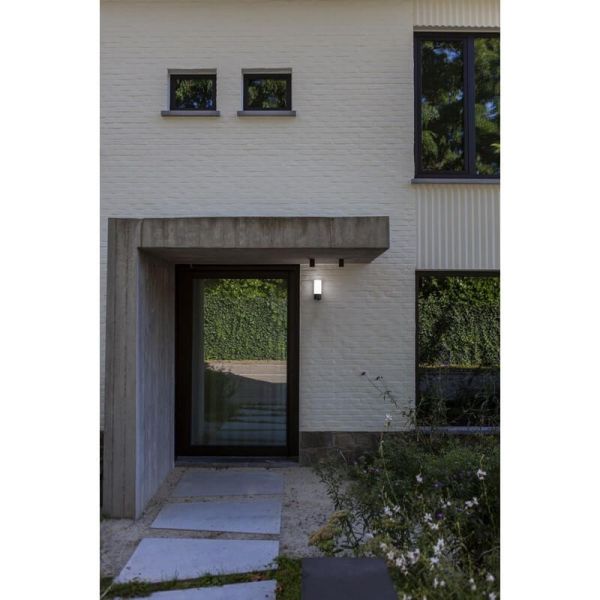 Aplique tubular LED POLLUX para exterior com câmera de segurança, áudio e detecção 180º antracite -LUTEC Connect-