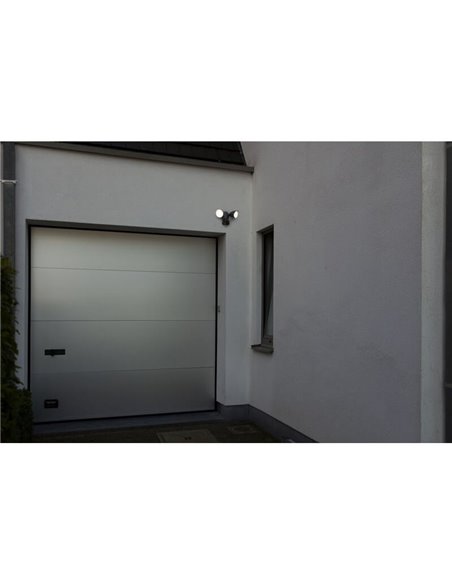 Projetor LED de cabeça dupla preto DRACO com áudio, vídeo e detecção controláveis a partir do aplicativo, muito poderoso -LUTEC 