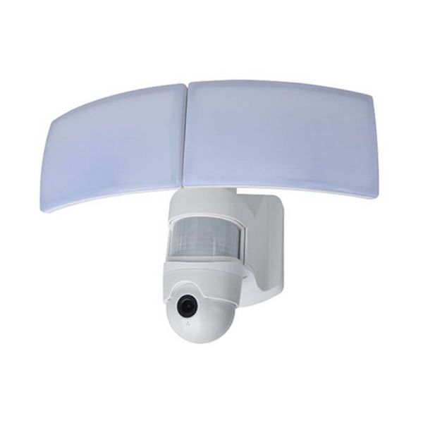 Proyector LED de doble cabezal LIBRA blanco, con audio, vídeo y detección controlable desde aplicación, super potente -LUTEC Con