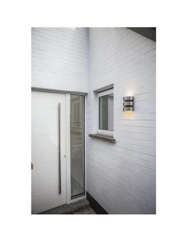 MAYA aplique up&down em alumínio inox PIR 18,5W 3000K