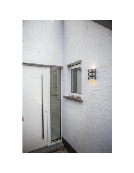 Aplique up&down MAYA de aluminio inoxidable PIR 18,5W 3000K