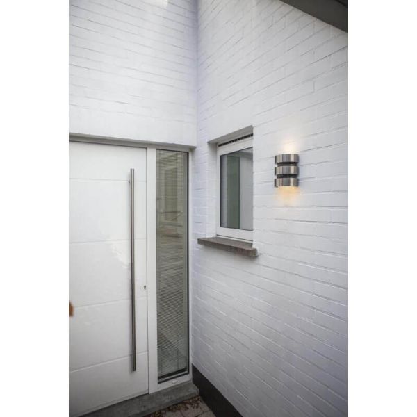 Aplique up&down MAYA de aluminio inoxidable PIR 18,5W 3000K