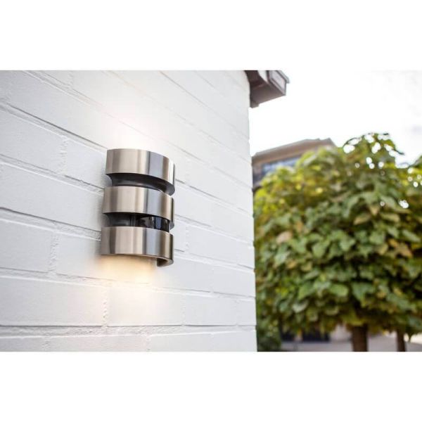 MAYA aplique up&down em alumínio inox PIR 18,5W 3000K