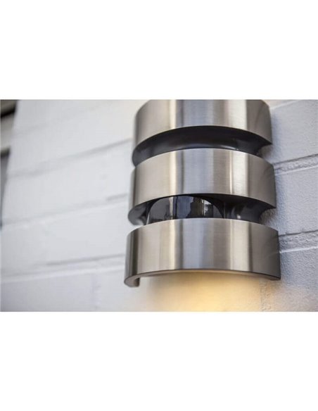 Aplique up&down MAYA de aluminio inoxidable PIR 18,5W 3000K