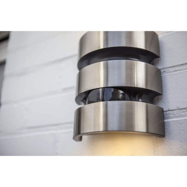 Aplique up&down MAYA de aluminio inoxidable PIR 18,5W 3000K