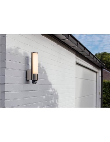 Aplique tubular de aço inoxidável LEDA com sensor integrado 3000K 1720Lm