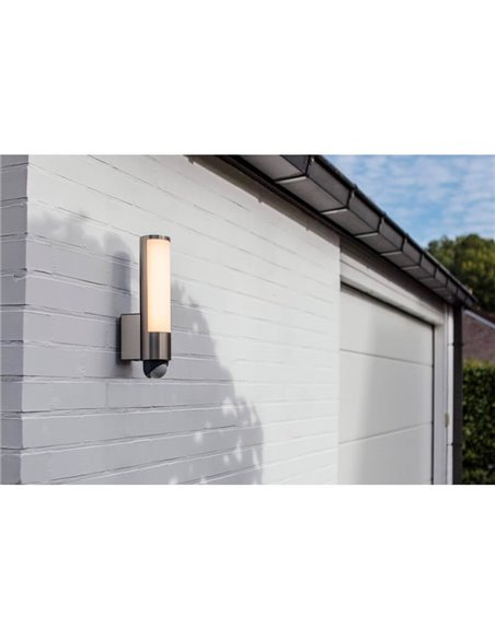 Aplique tubular de aço inoxidável LEDA com sensor integrado 3000K 1720Lm