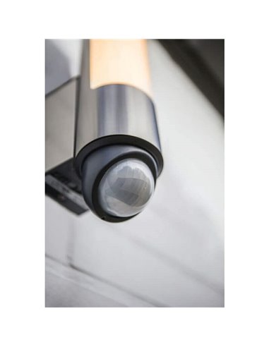 Applique tubulaire LEDA en acier inoxydable avec capteur intégré 3000K 1720Lm