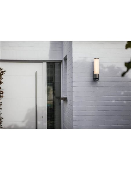 Aplique de pared tubular LEDA acero inoxidable con sensor integrado 3000K 1720Lm