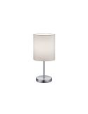 Lampe de table JERRY Abat-jour en tissu blanc | LéonLeds