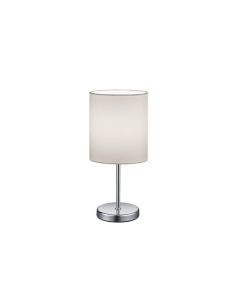 Candeeiro de mesa JERRY Abajur de tecido branco | LeonLeds