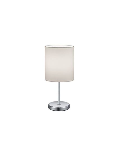 Candeeiro de mesa JERRY Abajur de tecido branco | LeonLeds