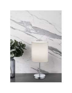 Candeeiro de mesa JERRY Abajur de tecido branco | LeonLeds 2