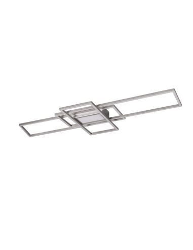 Plafón de techo LED moderno IRVINE Níquel Regulable  | LeonLeds
