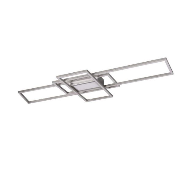 Plafonnier LED moderne IRVINE Nickel Dimmable | LéonLeds