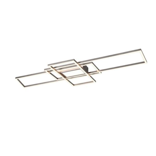 Plafonnier LED moderne IRVINE Nickel Dimmable | LéonLeds