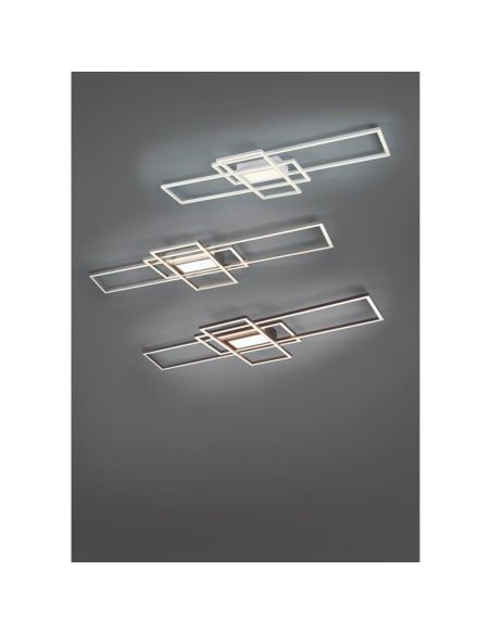 Plafón de techo LED moderno IRVINE Níquel Regulable  | LeonLeds