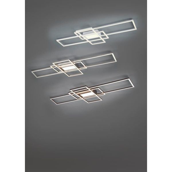 Plafón de techo LED moderno IRVINE Níquel Regulable  | LeonLeds