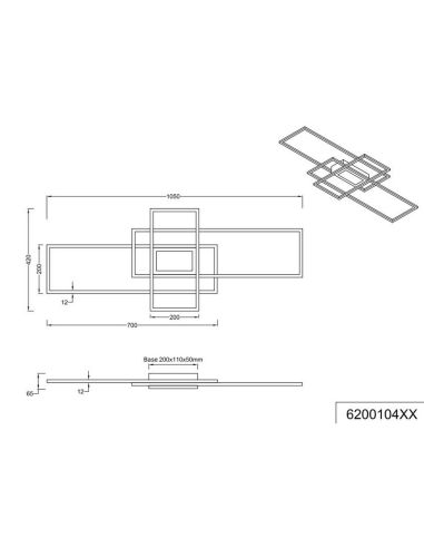 Plafonnier LED moderne IRVINE Nickel Dimmable | LéonLeds