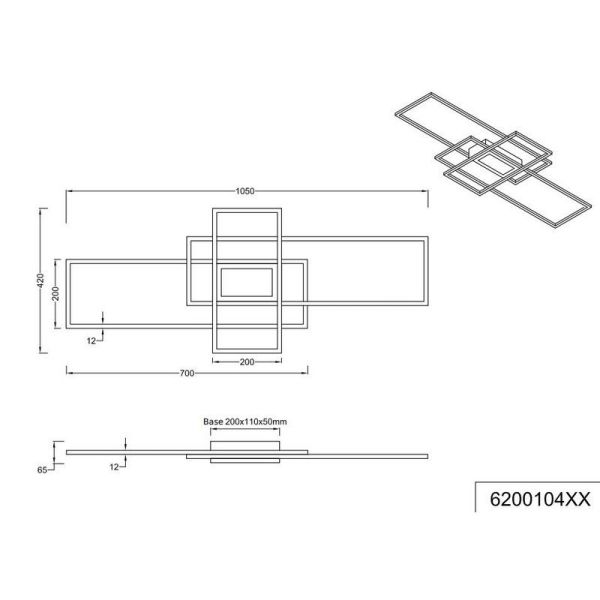 Plafonnier LED moderne IRVINE Nickel Dimmable | LéonLeds
