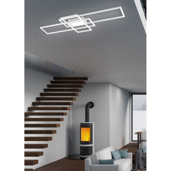 Plafón techo LED IRVINE Blanco Luz Nocturna Función Memoria | LeonLeds
