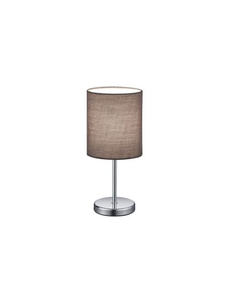 Lámpara mesa clásica JERRY Pantalla de tela Color Gris| LeonLeds