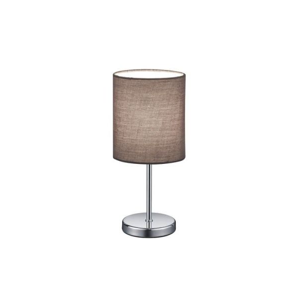 Lámpara mesa clásica JERRY Pantalla de tela Color Gris| LeonLeds