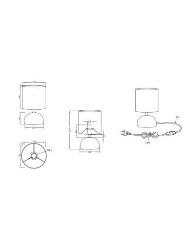 Candeeiro de mesa decorativo de cerâmica LUCI | LeonLeds