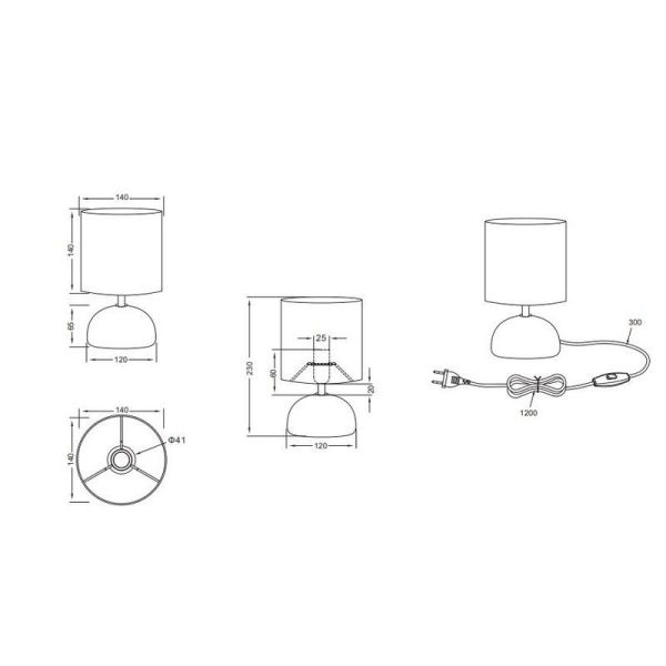 Lampe de chevet décorative en céramique LUCI | LéonLeds