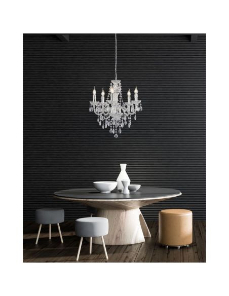 Lámpara de araña clásica LÜSTER 5 luces Colgantes decorativos | LeonLeds