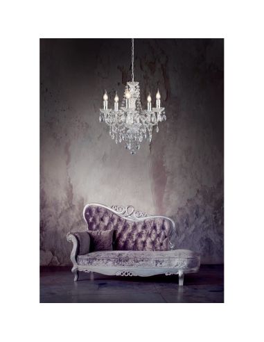 LÜSTER Lustre Classique 5 Lumières Pendentifs Décoratifs | LéonLeds