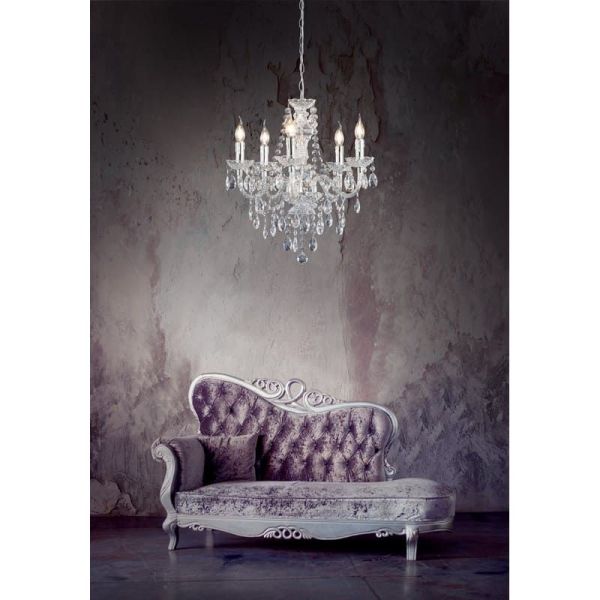 Lámpara de araña clásica LÜSTER 5 luces Colgantes decorativos | LeonLeds