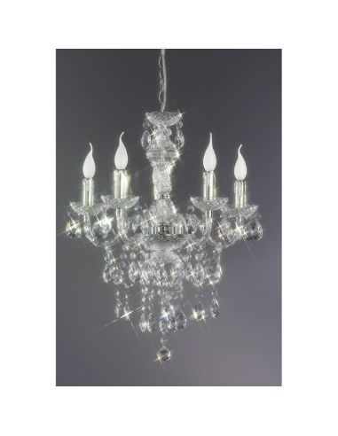 LÜSTER Lustre Classique 5 Lumières Pendentifs Décoratifs | LéonLeds