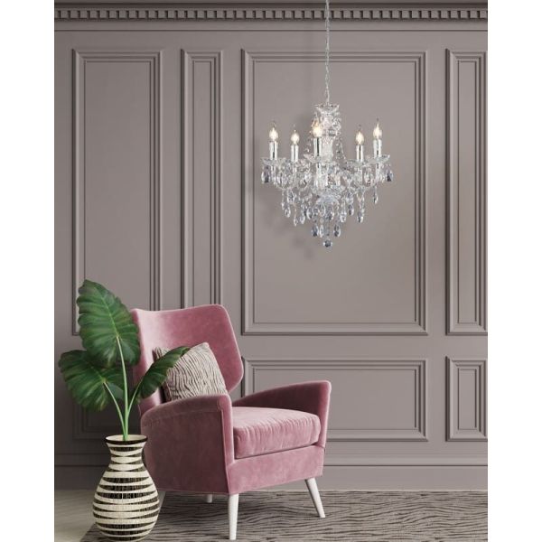 LÜSTER Lustre Classique 5 Lumières Pendentifs Décoratifs | LéonLeds
