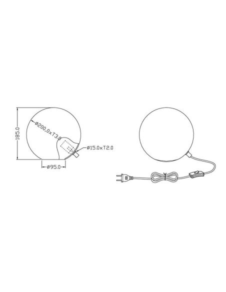 Candeeiro de mesa de cristal branco PINGPONG Iluminação suave | LeonLeds