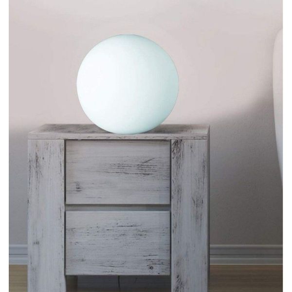 Lámpara Sobremesa PINGPONG Cristal Blanco Iluminación suave | LeonLeds