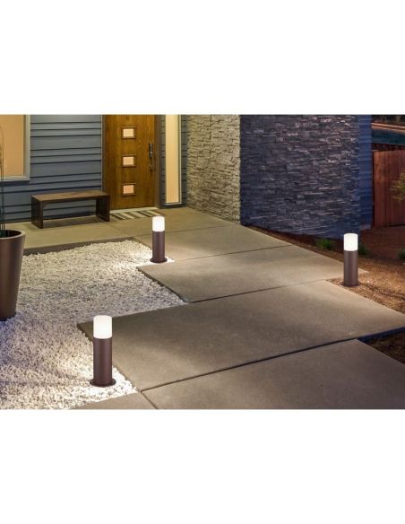Baliza para exterior HOOSIC 30cm Color óxido | LeonLeds
