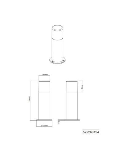 Baliza para exterior HOOSIC 30cm Color óxido | LeonLeds