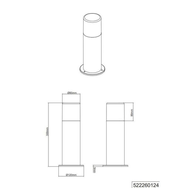 Baliza para exterior HOOSIC 30cm Color óxido | LeonLeds