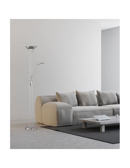 Lampadaire LED avec bras de lecture flexible SPOCK Dimmable | LéonLeds