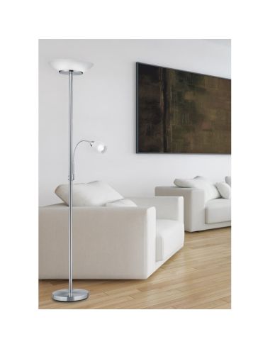 Lámpara de pie GERRY 2 Luces Independientes brazo de lectura| LeonLeds