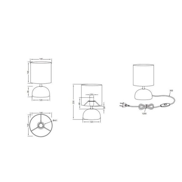 Lampe de chevet très décorative LUCI Céramique | LéonLeds