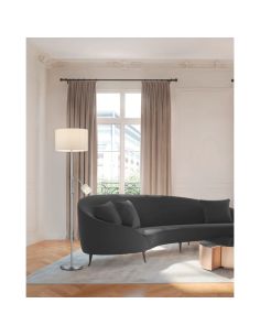 Lámpara de pie HOTEL Pantalla Textil Blanca Luz de Lectura | LeonLeds 2