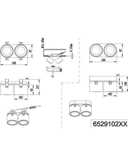Focos de techo LED TAURUS Color blanco | LeonLeds