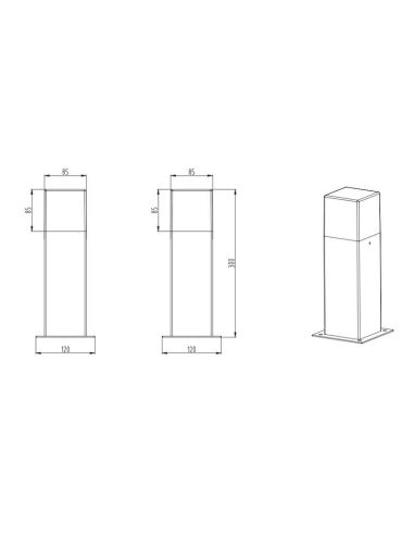 Farol exterior LED HUDSON Cor Antracite | LeonLeds