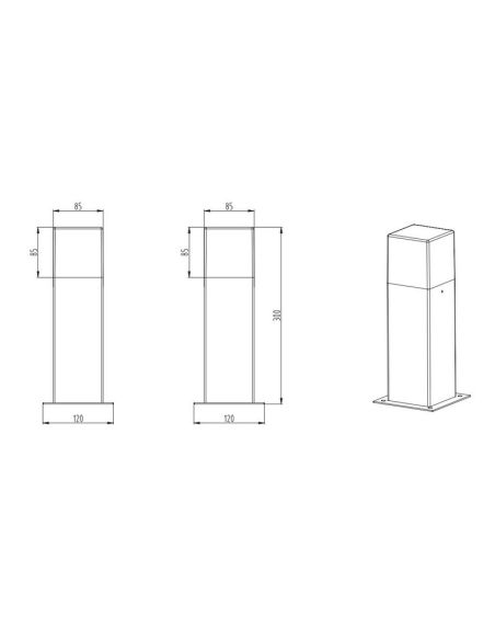 Baliza LED para exterior HUDSON Color Antracita | LeonLeds